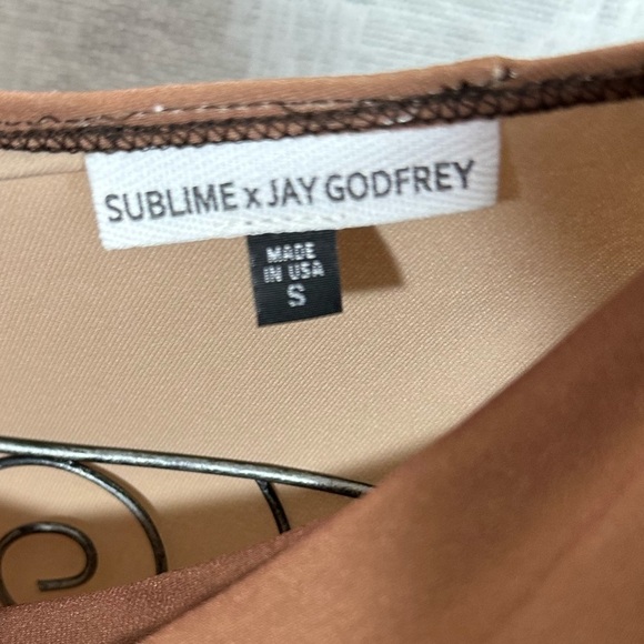 sublime x jay godfrey brown ombre cowl neck dress size S - Picture 10 of 11